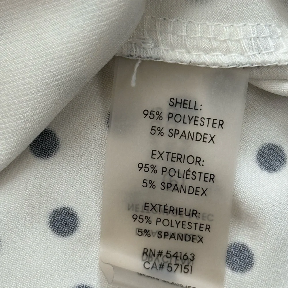 Tommy Hilfiger Women's White/Black Polka Dot Sleeveless Blouse, Size Medium - Picture 9 of 9